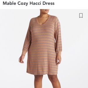 Striped Knit Long Sleeve Dress